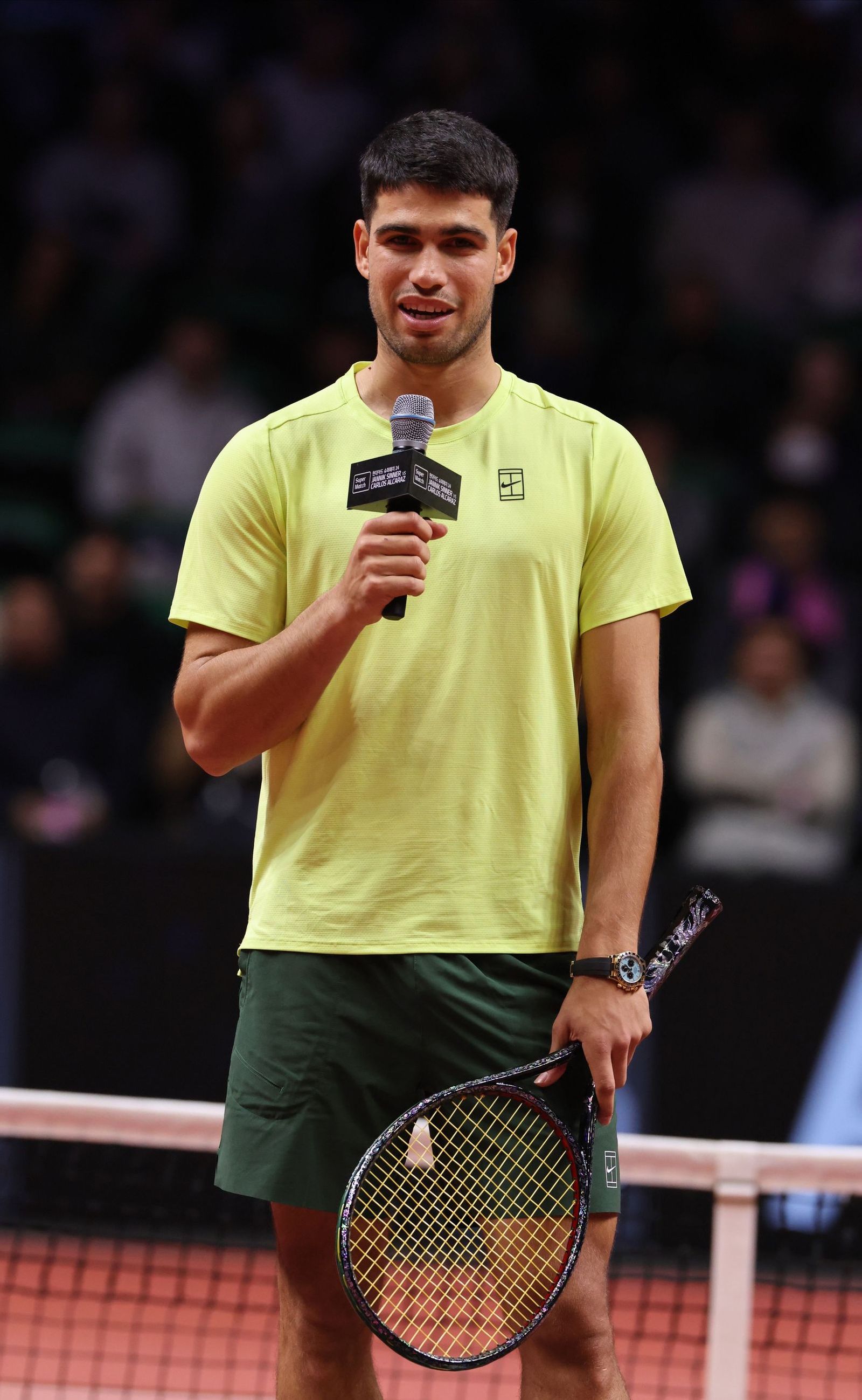 Las fotos de la exhibición entre Alcaraz y Sinner