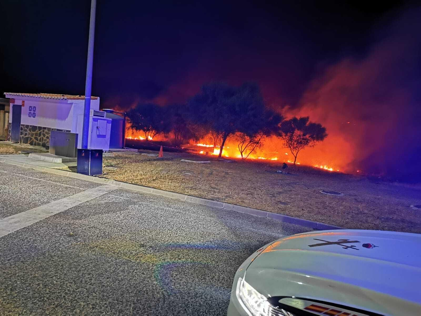 Una de las zonas afectadas por el fuego en Sierra Bermeja