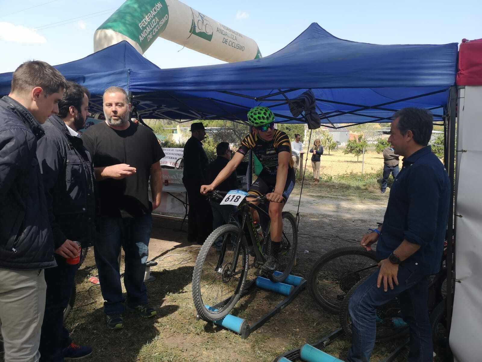Antonio Saldaña, hace unos días en Estella en una prueba deportiva.