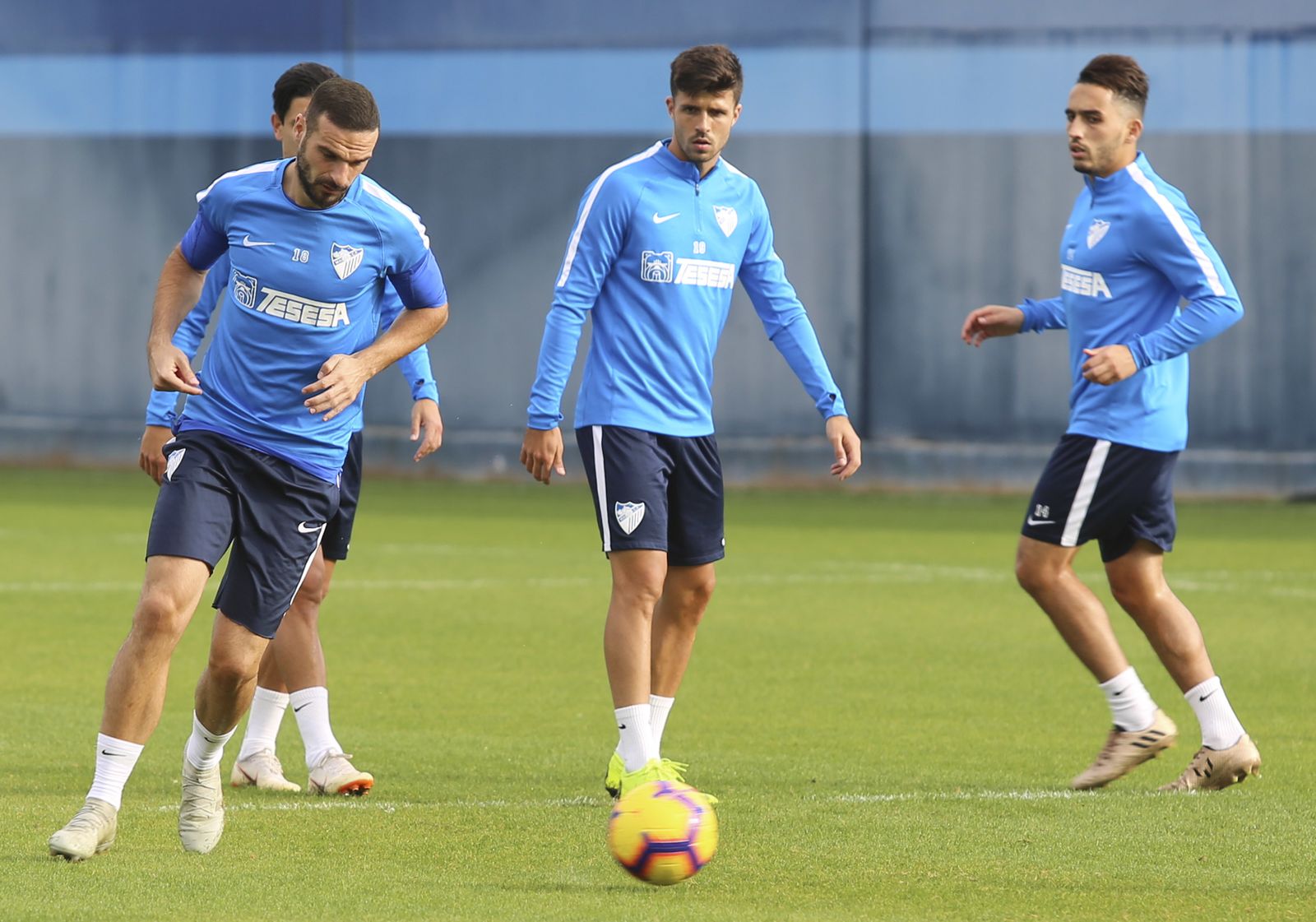 Lombán, en un entrenamiento.
