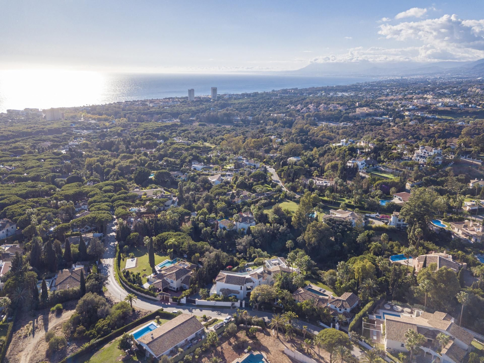 Vista aérea de la ciudad de Marbella.