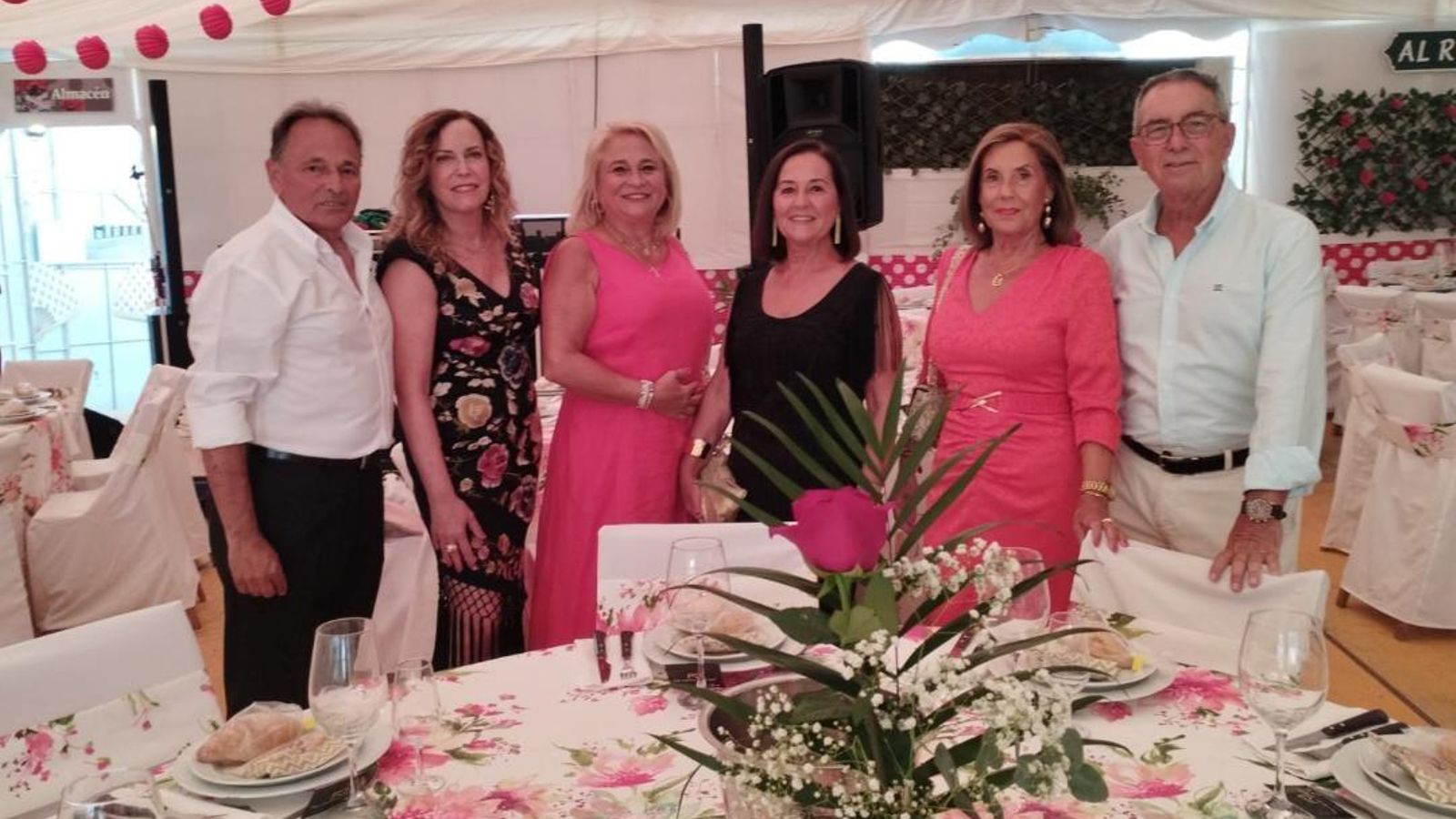 Sergio Pérez Aragón, Mari Ángeles Lozano, Carmela Gil, Maribel Bellido, Aurora Sánchez y Antonio Cossio.
