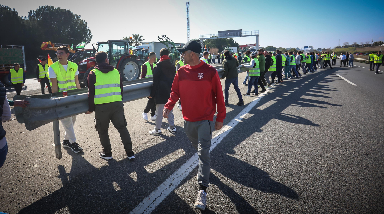 Jerez colapsado por la protesta de agricultores vy ganaderoa