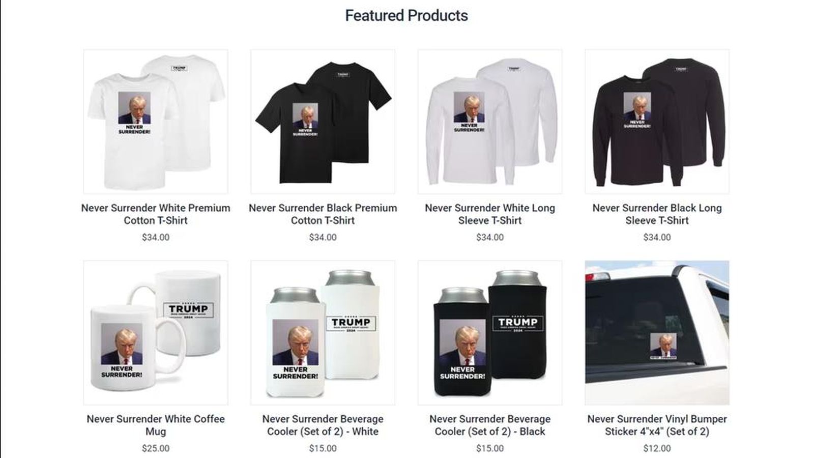 Donald Trump usa su foto policial en merchandising para financiar su campaña