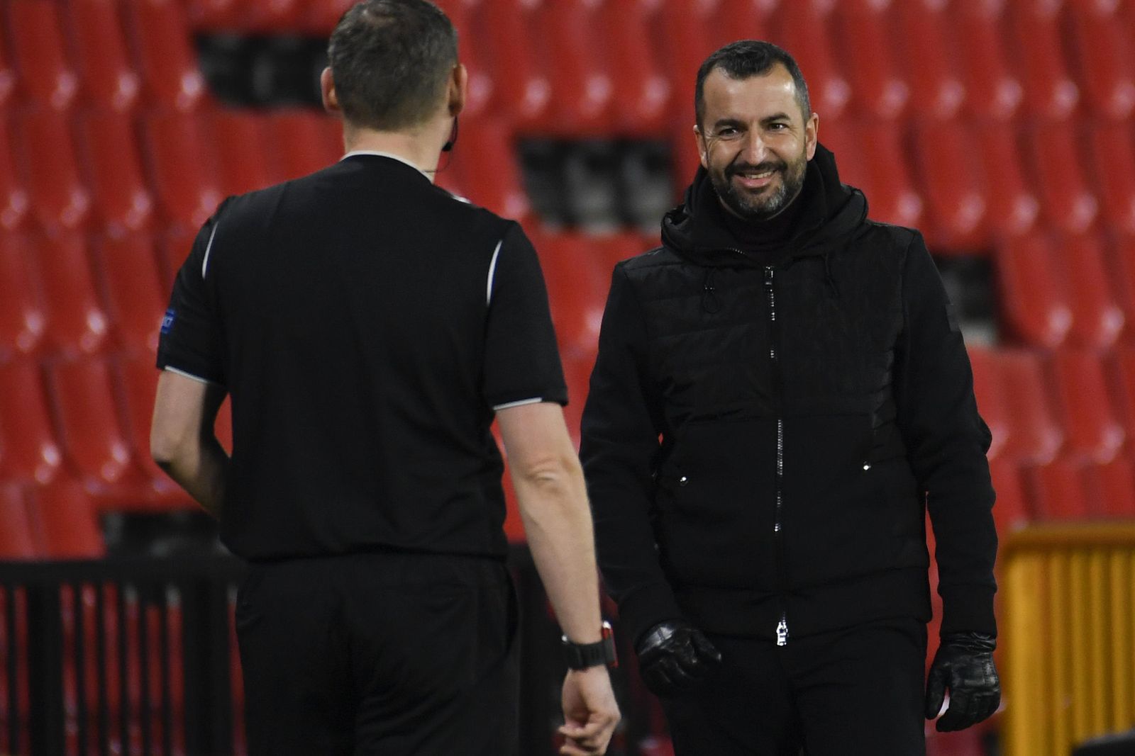 Diego Martínez, en el partido de ida jugado en Los Cármenes.