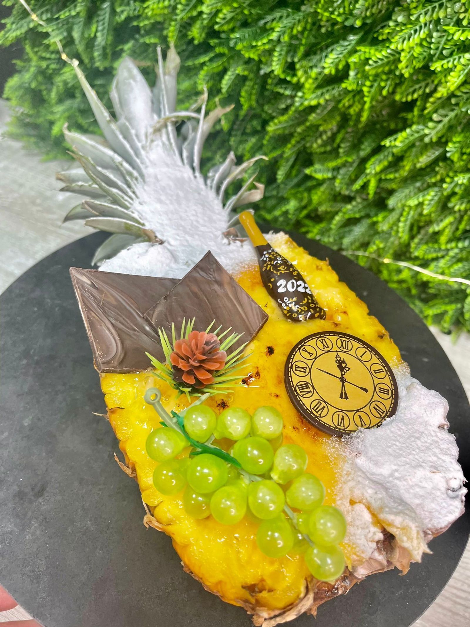 Piña rellena y caramelizada para la noche de Fin de Año