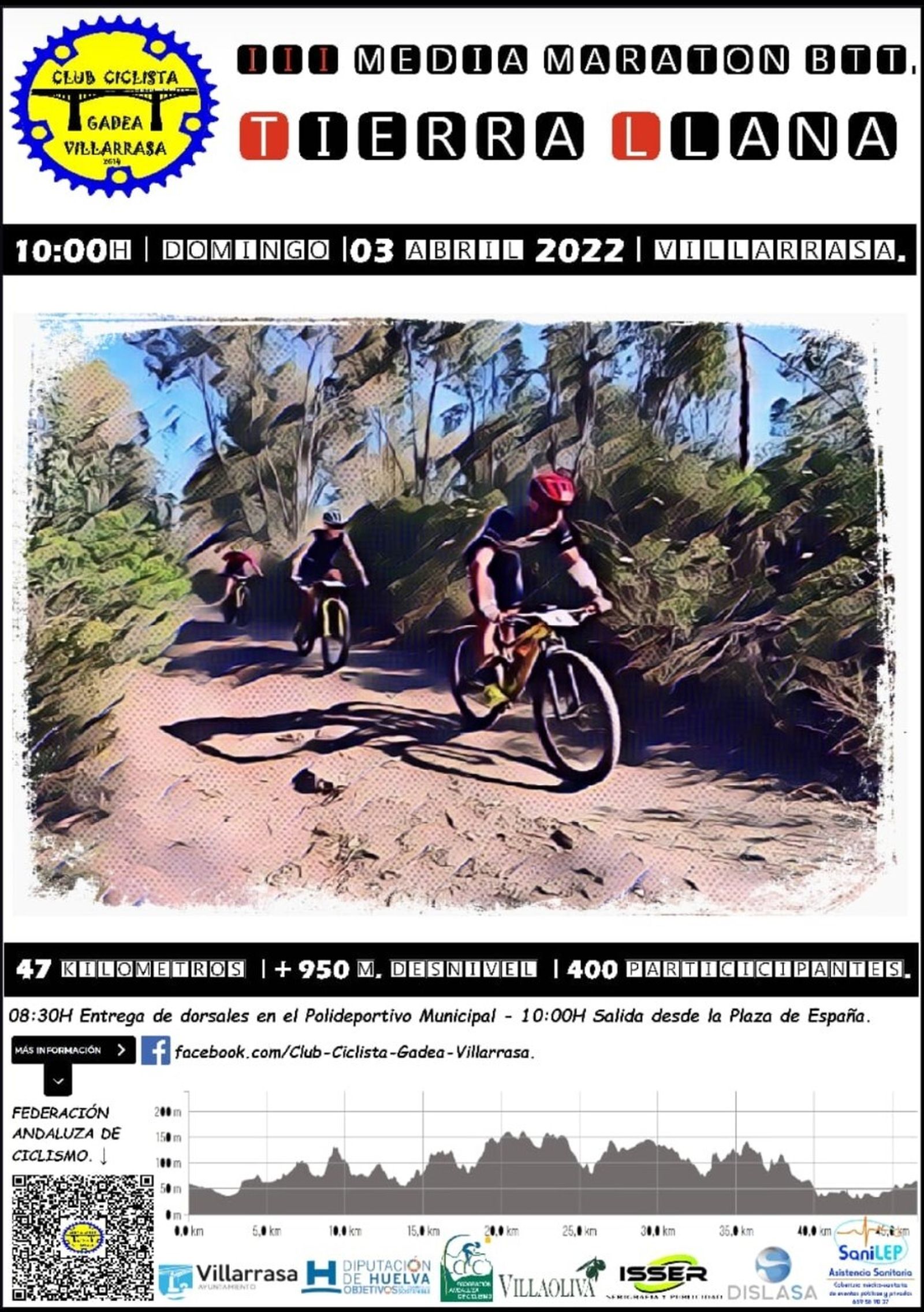 Cartel anunciador de la prueba de este domingo en Villarrasa.