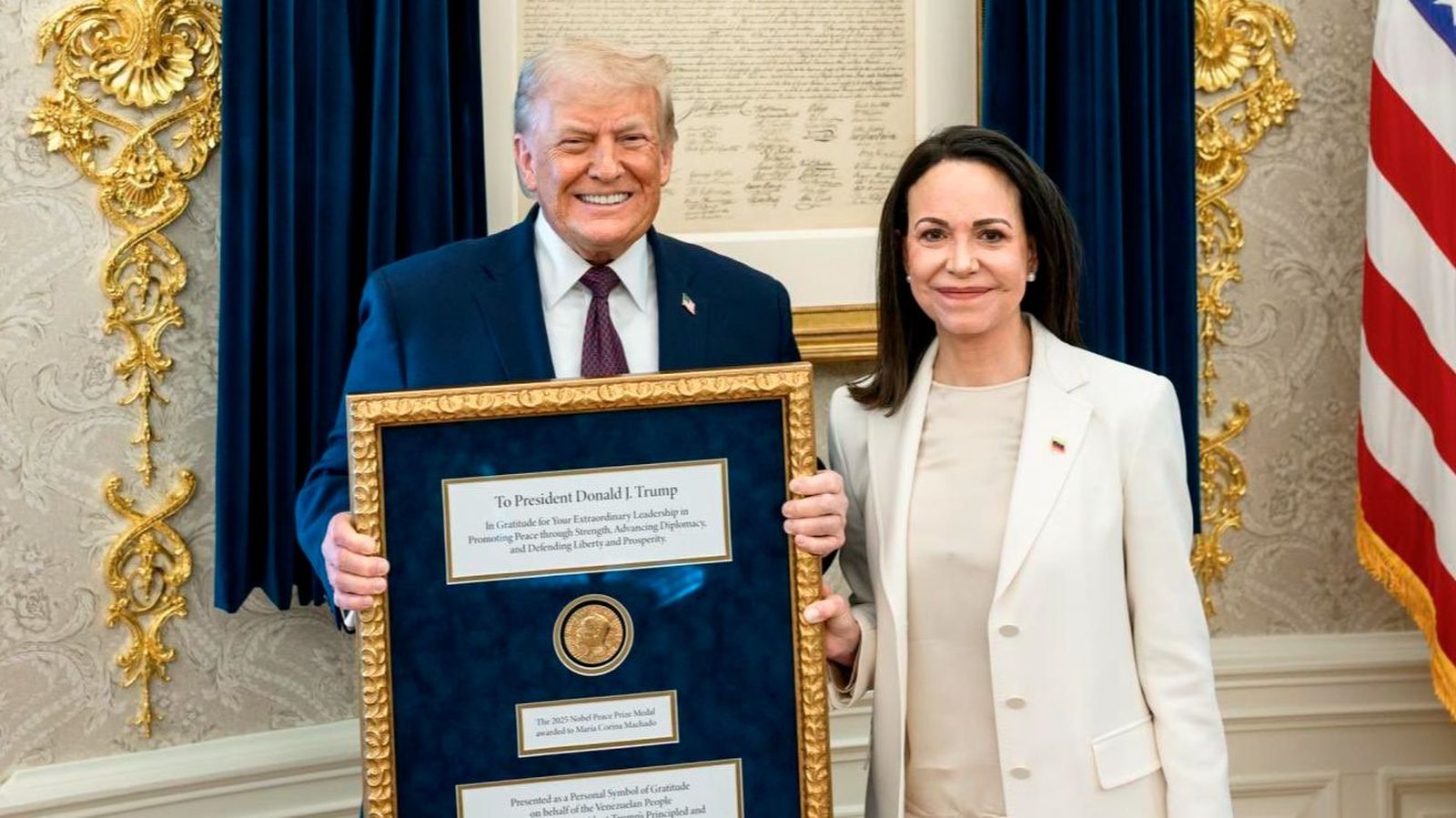 Donald Trump y María Corina Machado.