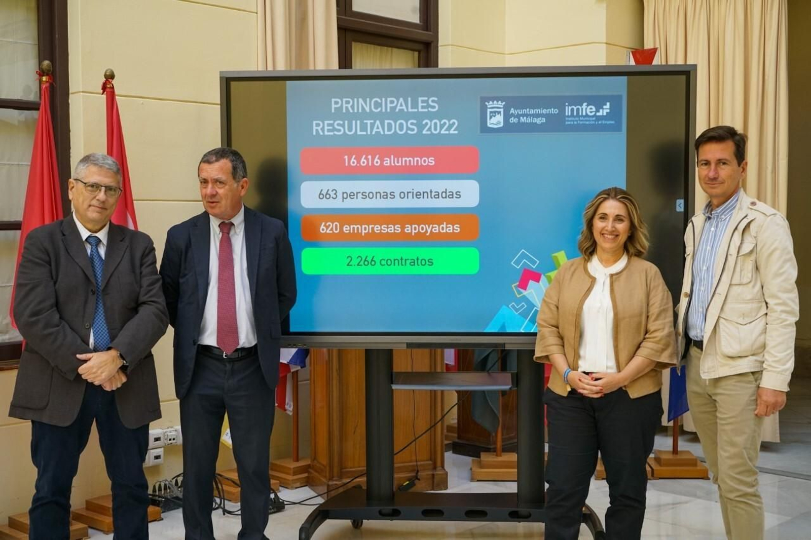 Presentación de los datos del IMFE del pasado año este martes en el Ayuntamiento de Málaga.