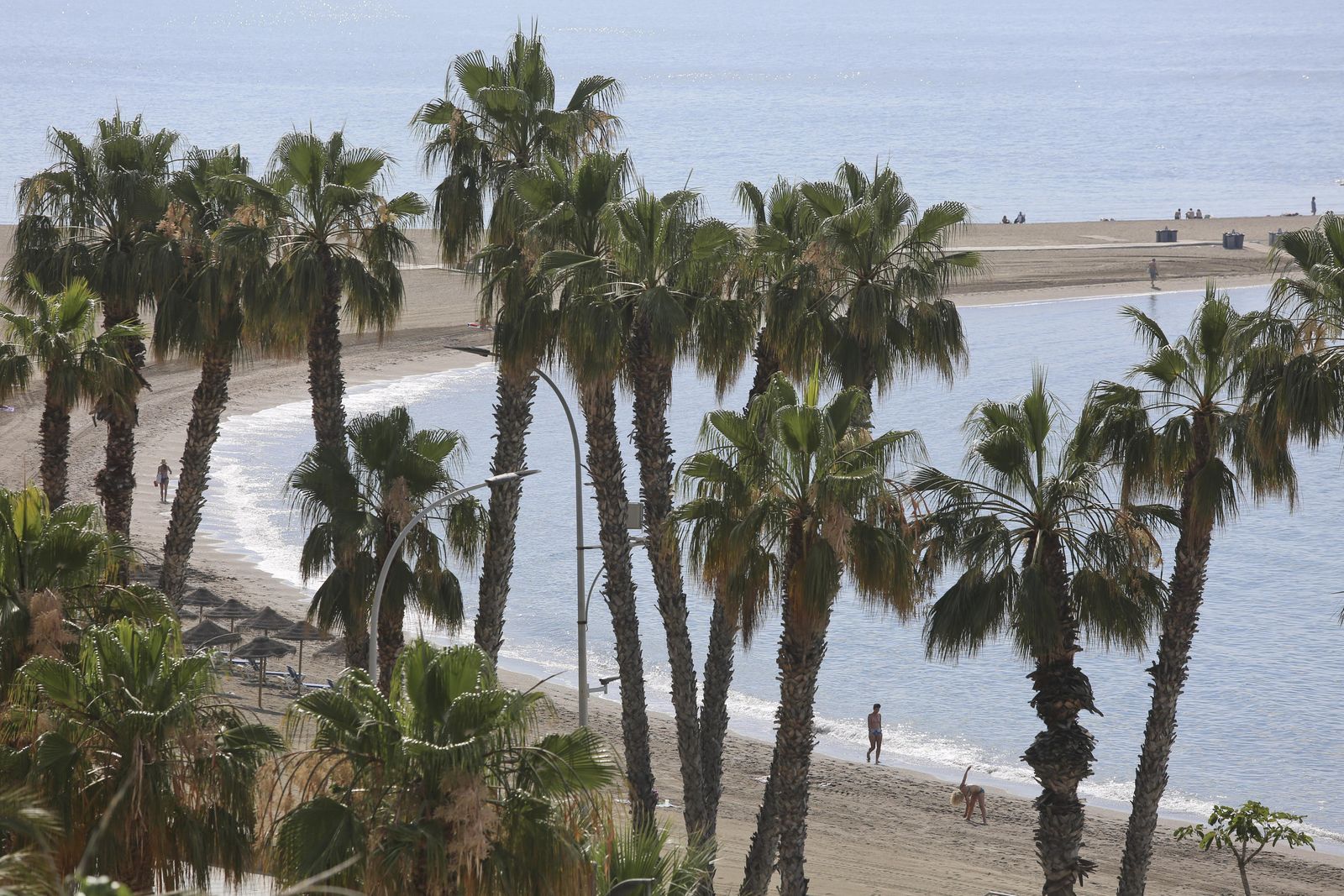 Imagen de una de las playas de Málaga capital.