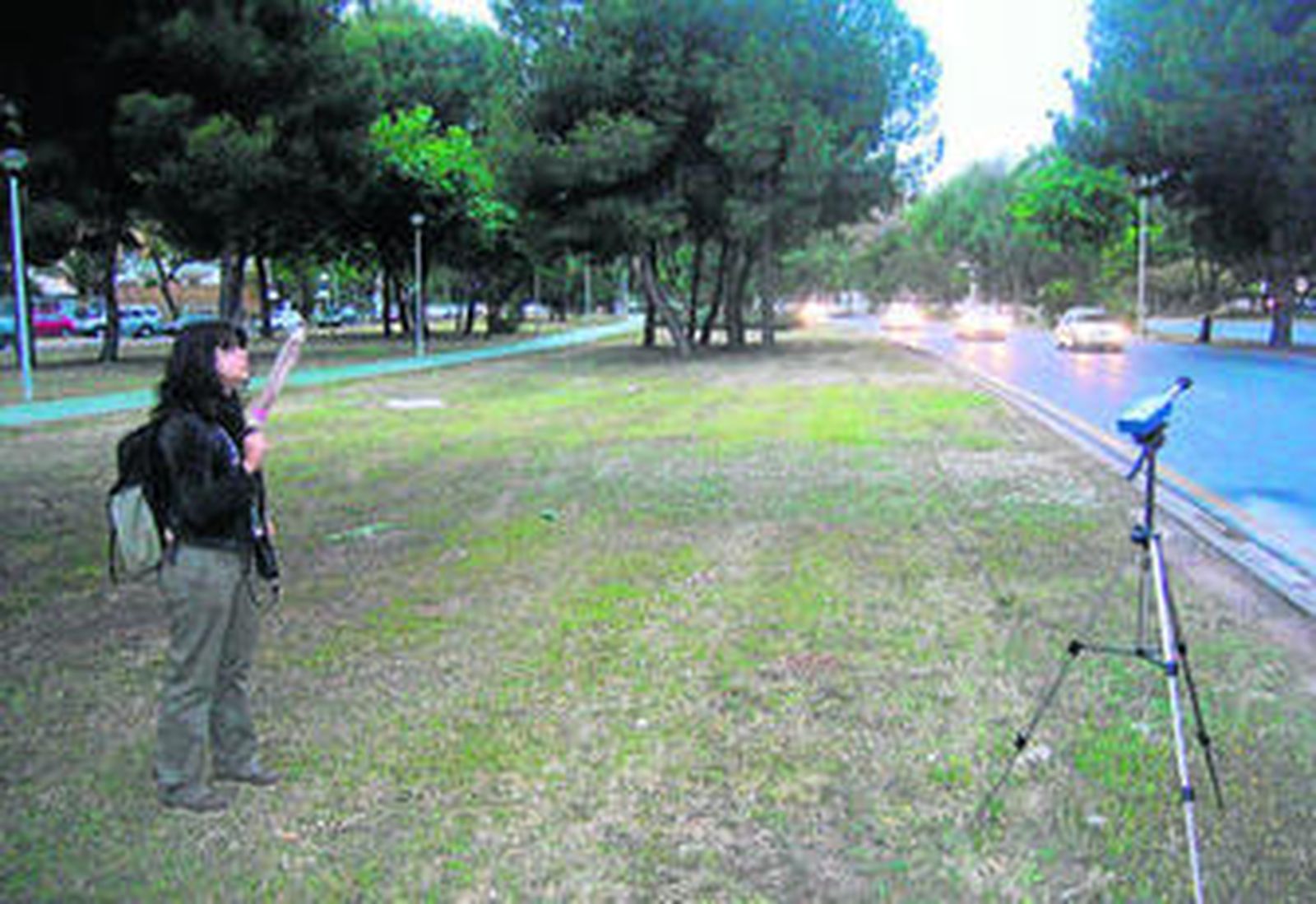 Aída Arroyo Solís, en un momento de sus investigaciones para realizar la tesis doctoral.