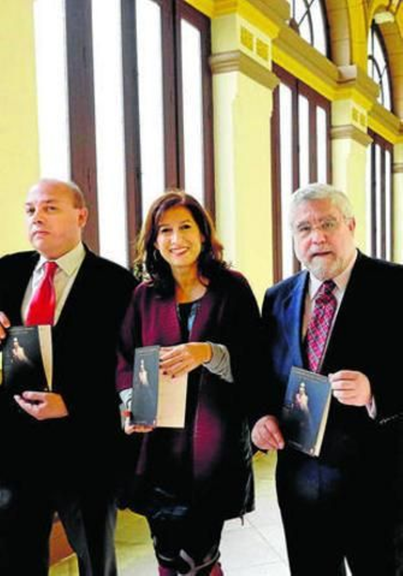 Cabra de Luna, Del Corral y Taján, ayer, en la presentación.