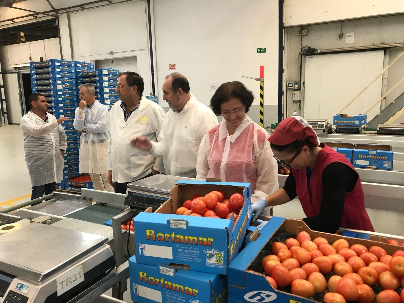 Visita de la Junta a Hortamar.
