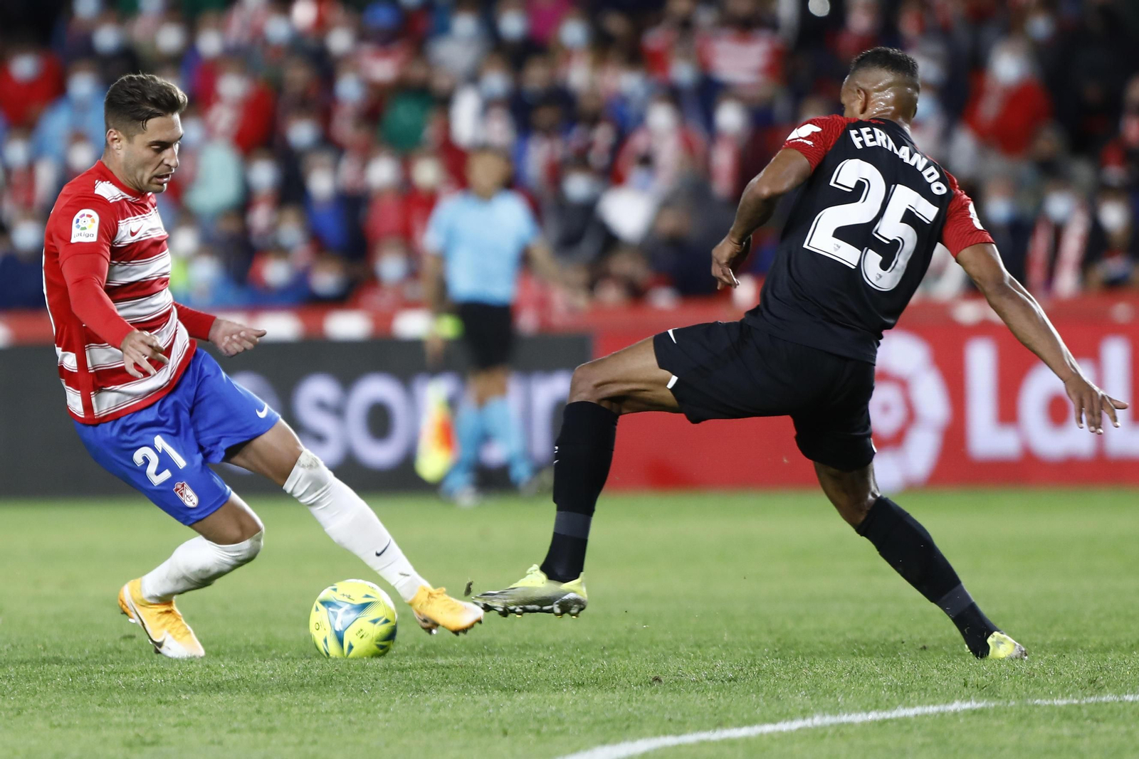 Rubén Rochina fue el autor del tanto de la única victoria del Granada CF.