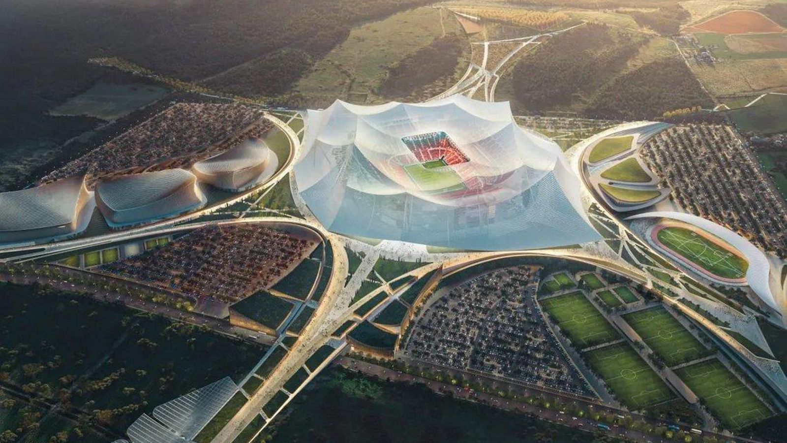 Una recreación del fututo estadio de Casablanca.