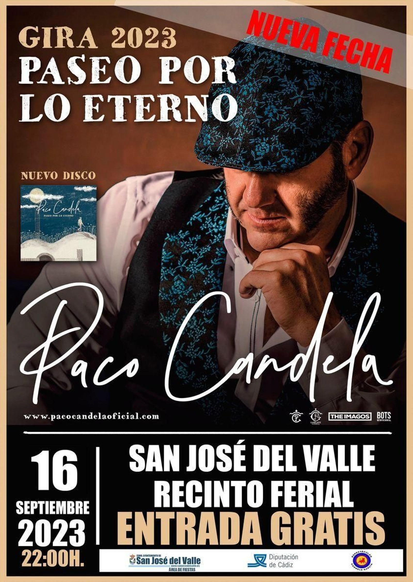 Cartel del concierto de Paco Candela en San José del Valle.