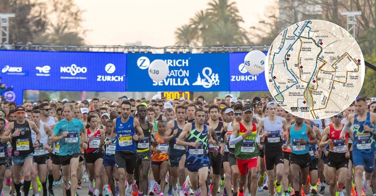 Mapa | Maratón de Sevilla 2026: estas son las novedades en el recorrido y los puntos de avituallamiento