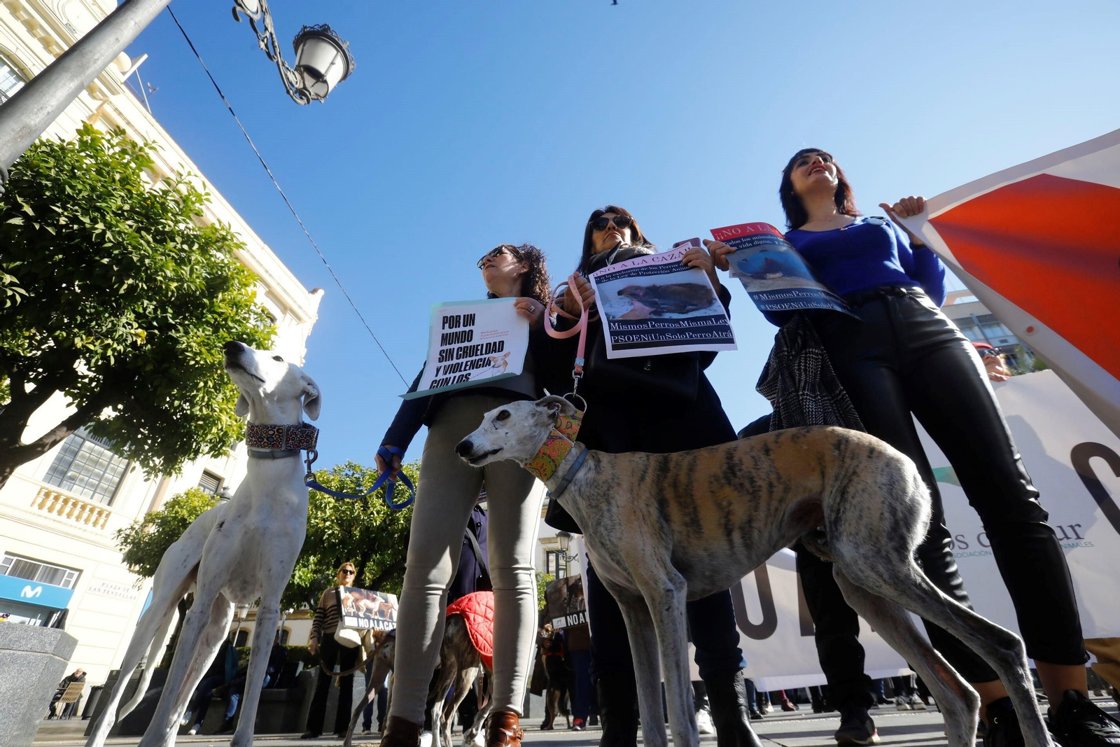 La protesta contra la caza en Córdoba, en imágenes