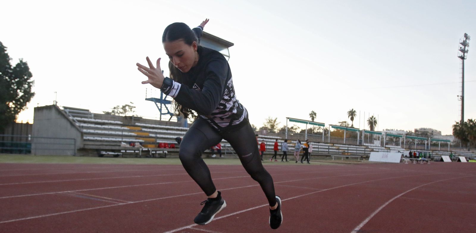 Carmen Avilés, durante un entrenamiento en El Fontanar.