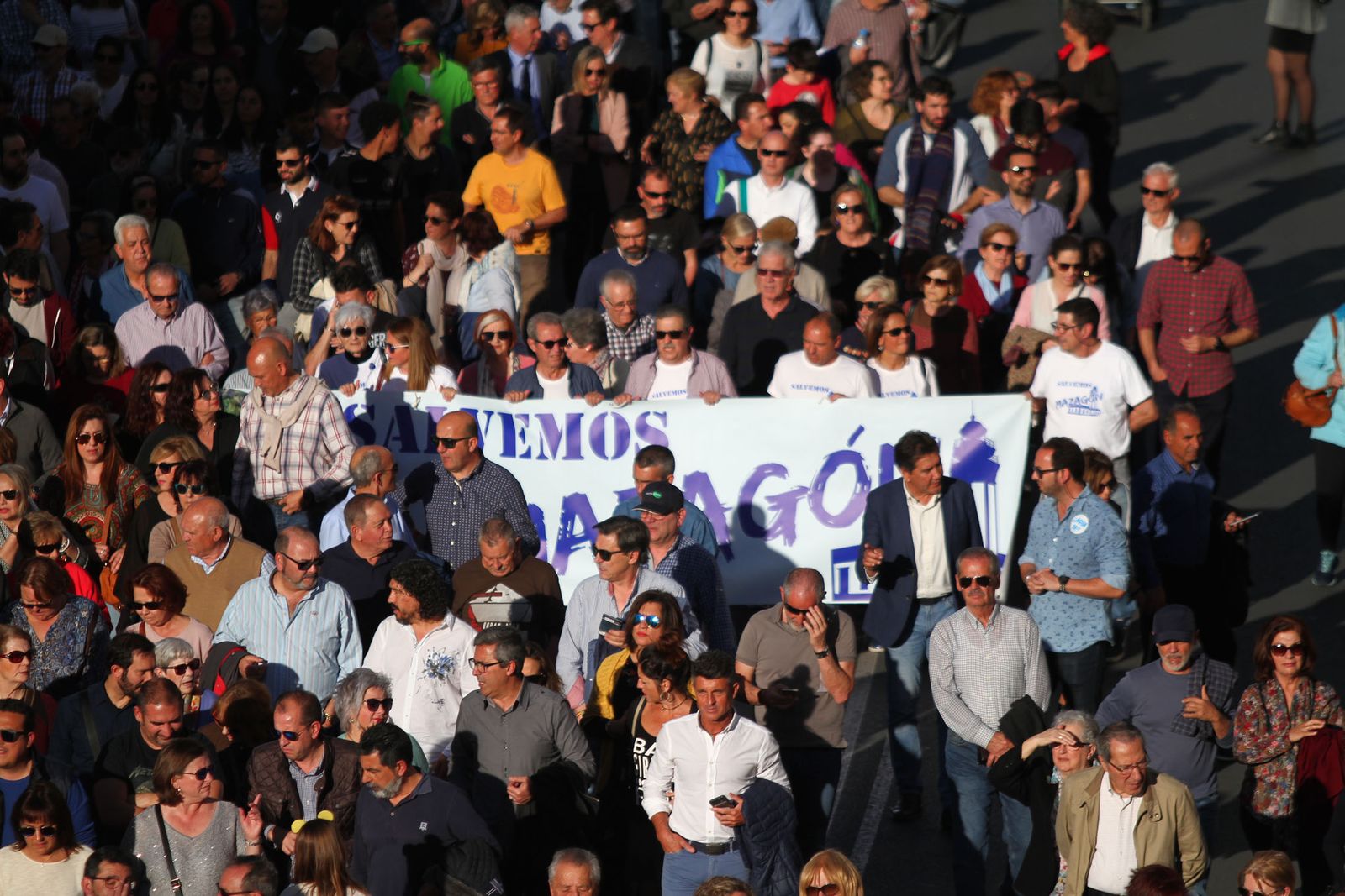 Imagen de la movilización por las infraestructuras del 15 de marzo de 2019.