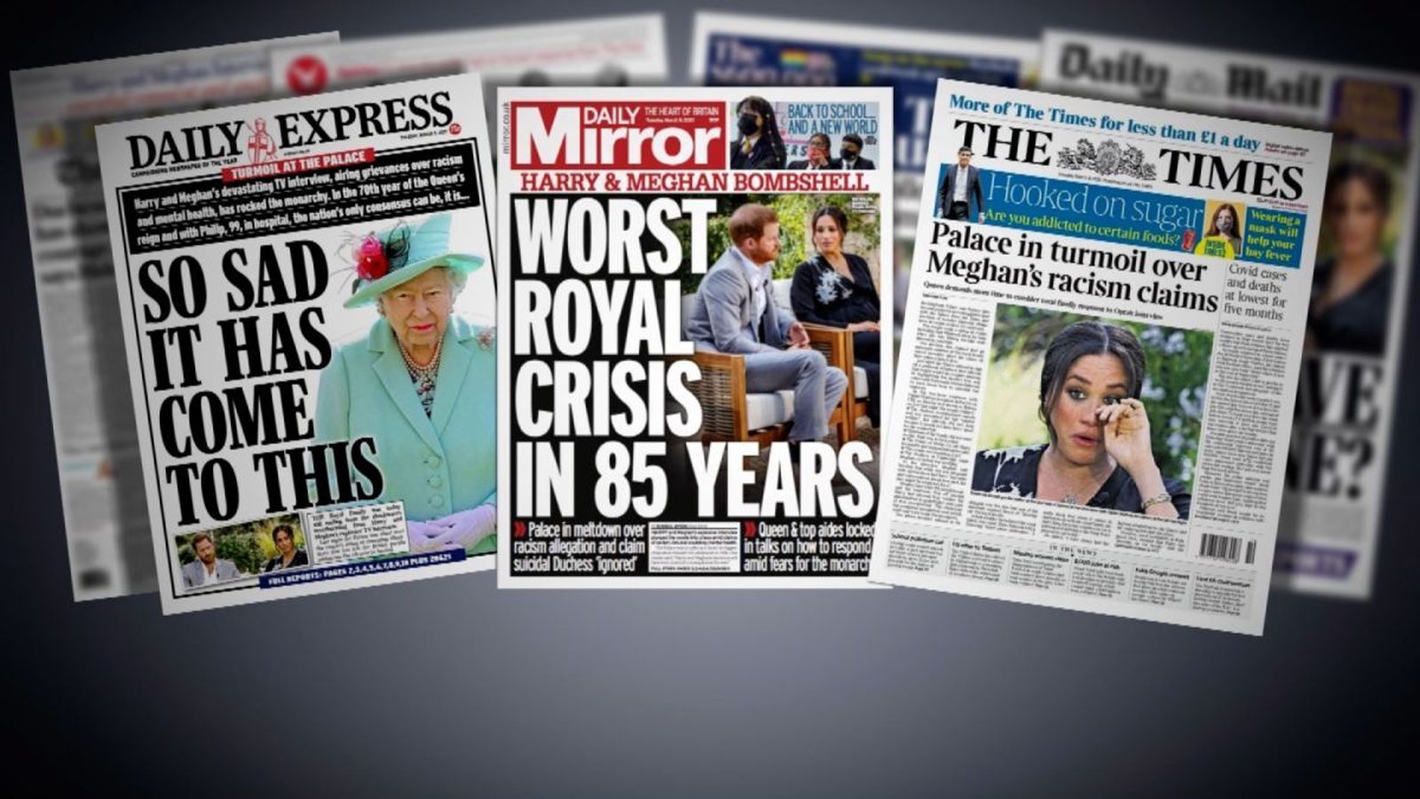 Tabloides británicos informan sobre el contenido de la entrevista de los Sussex.