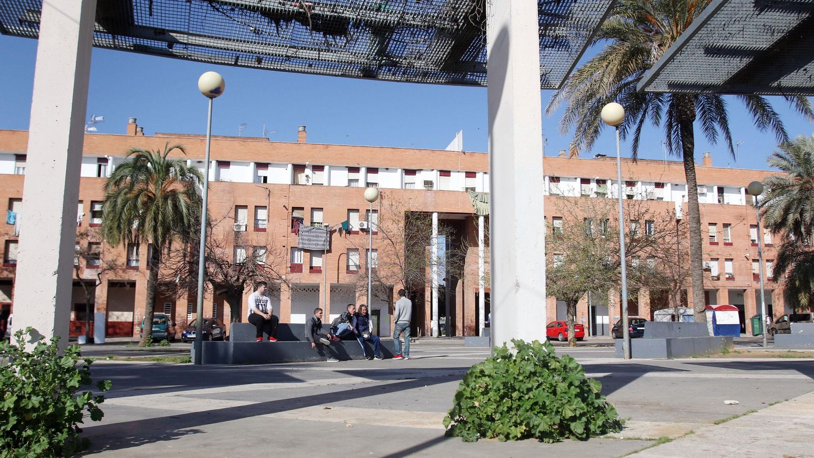 Un grupo de personas en Las Palmeras.