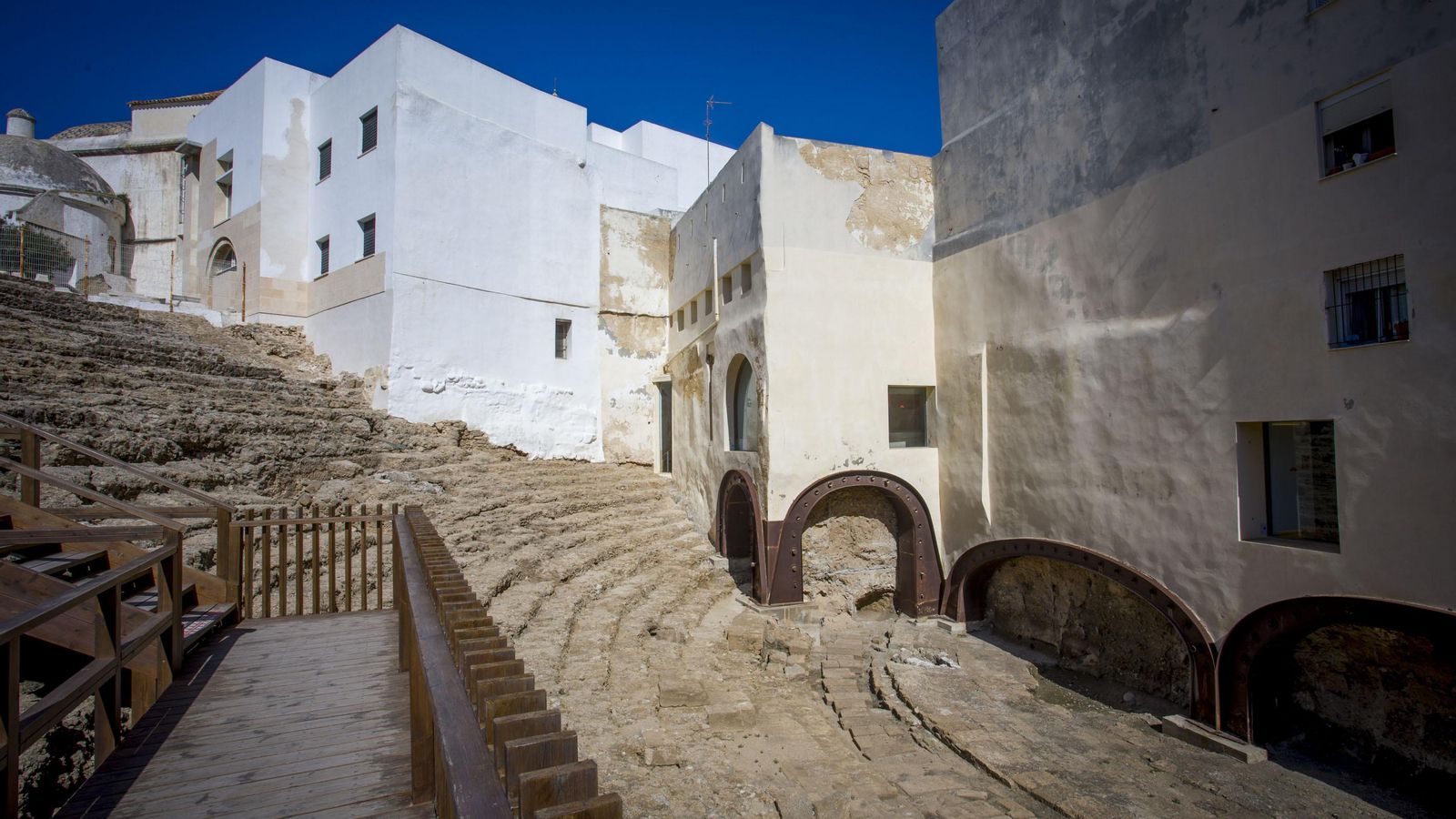 Una de las partes del Teatro Romano de Cádiz Una de las partes del Teatro Romano de Cádiz