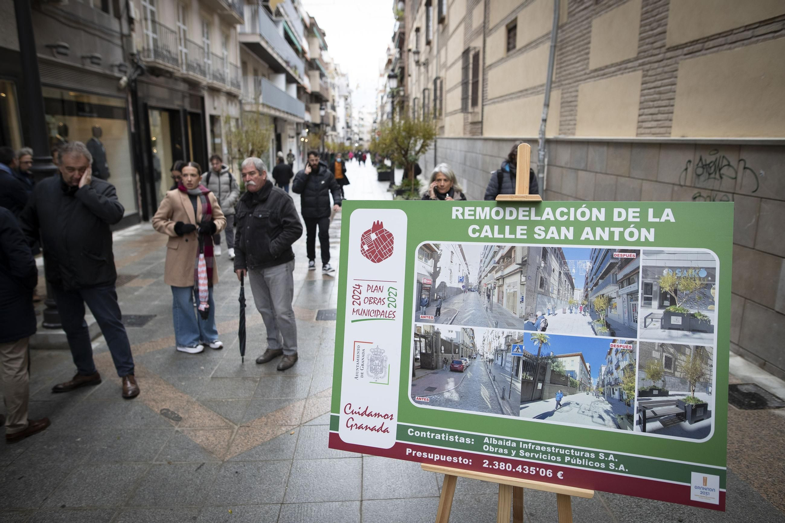 Fotos: así ha quedado la nueva calle San Antón, una de las vías más emblemáticas de Granada