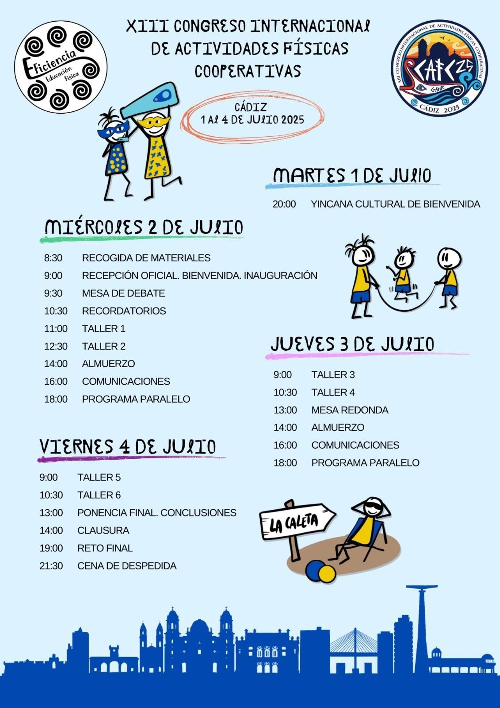 Programa de actividades del congreso. Programa de actividades del congreso.
