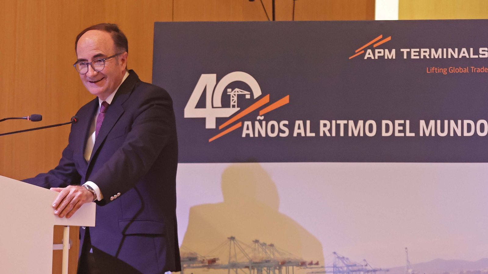 Gerardo Landaluce, presidente de la APBA, durante su intervención