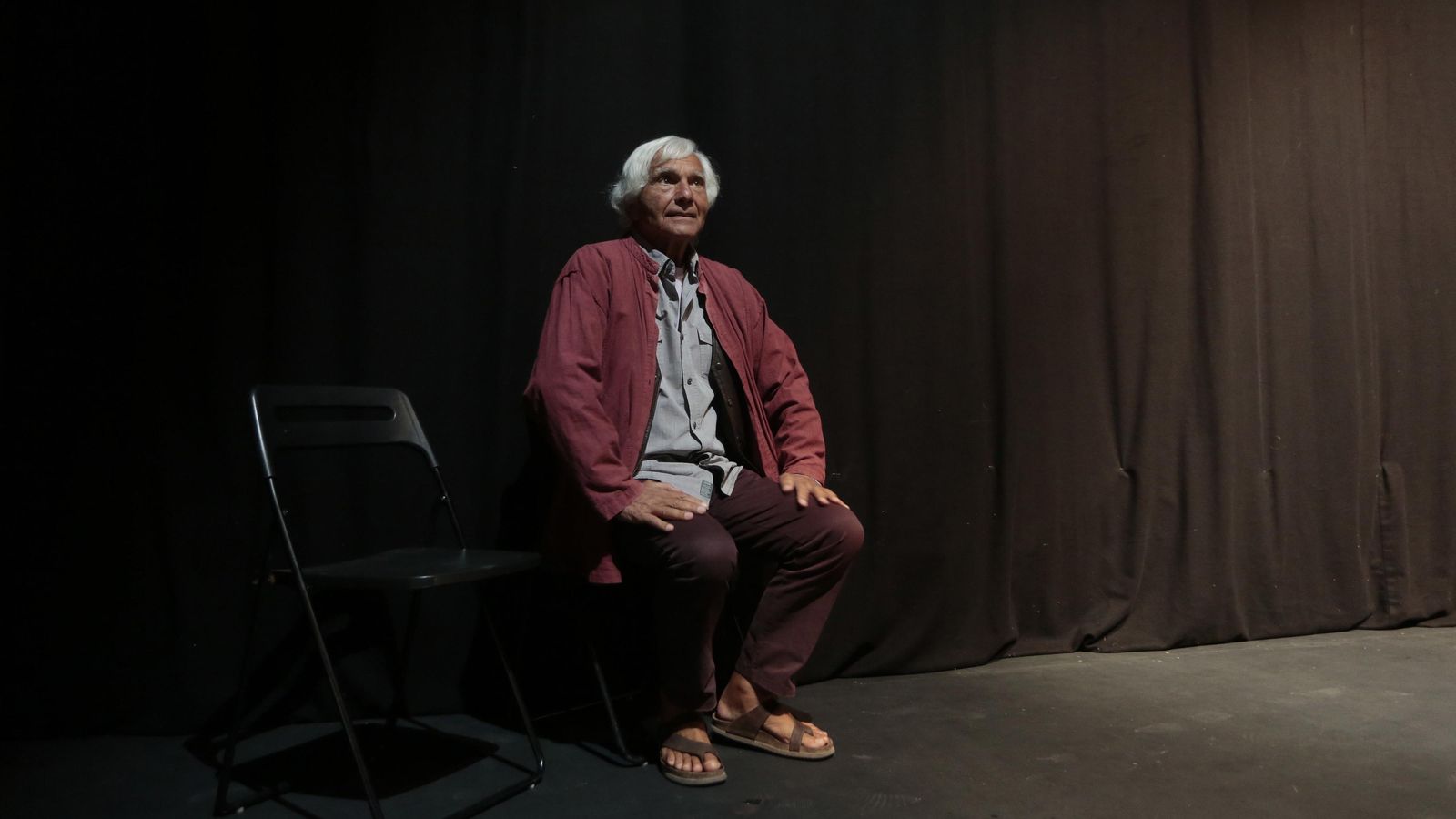 Eugenio Barba, ayer en el encuentro que mantuvo en el Centro TNT.