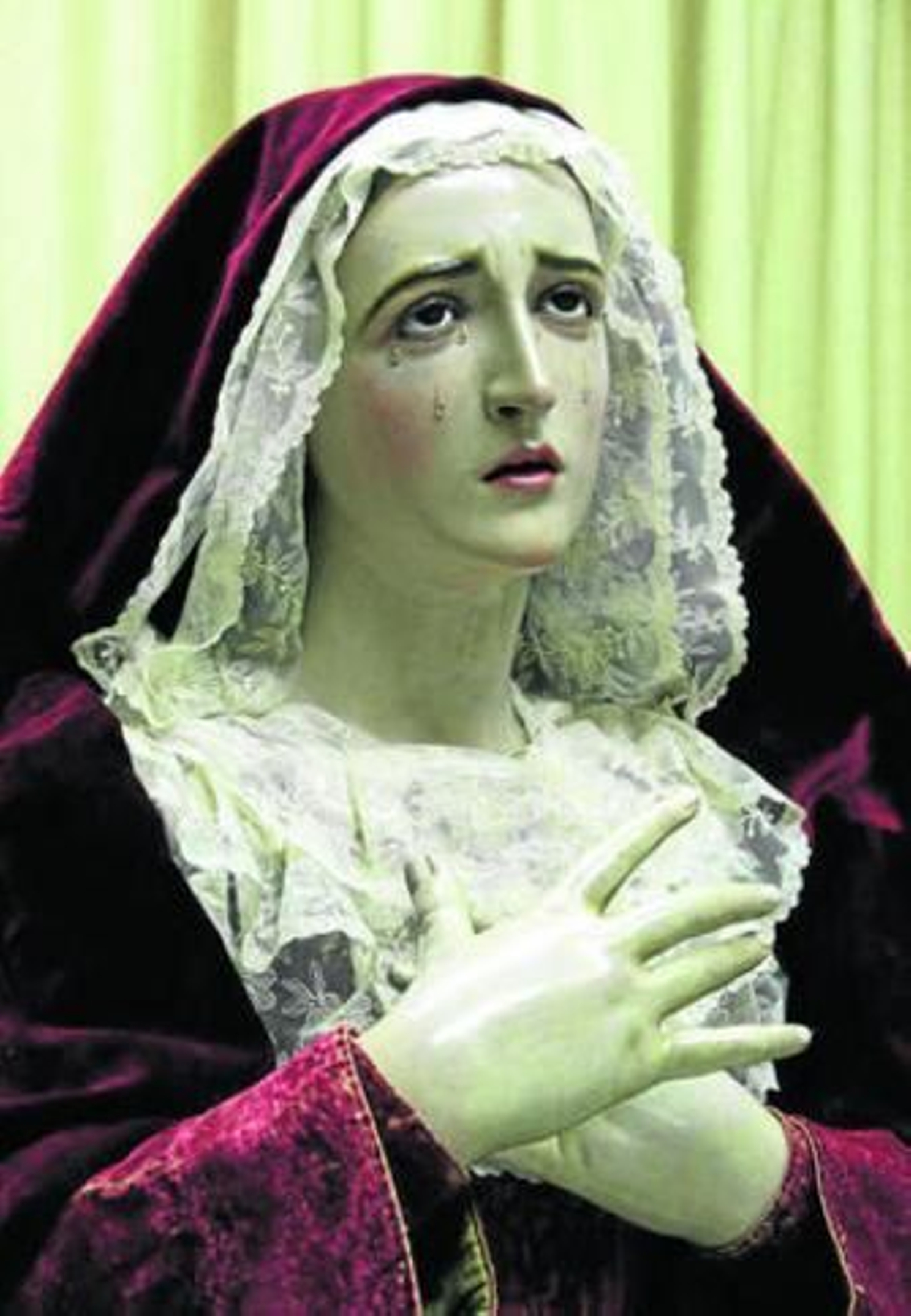 La Virgen del Mayor Dolor tras la reciente restauración.