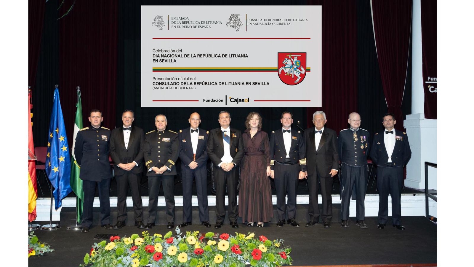 Celebración del Día Nacional de la República de Lituania en la Fundación Cajasol de Sevilla.