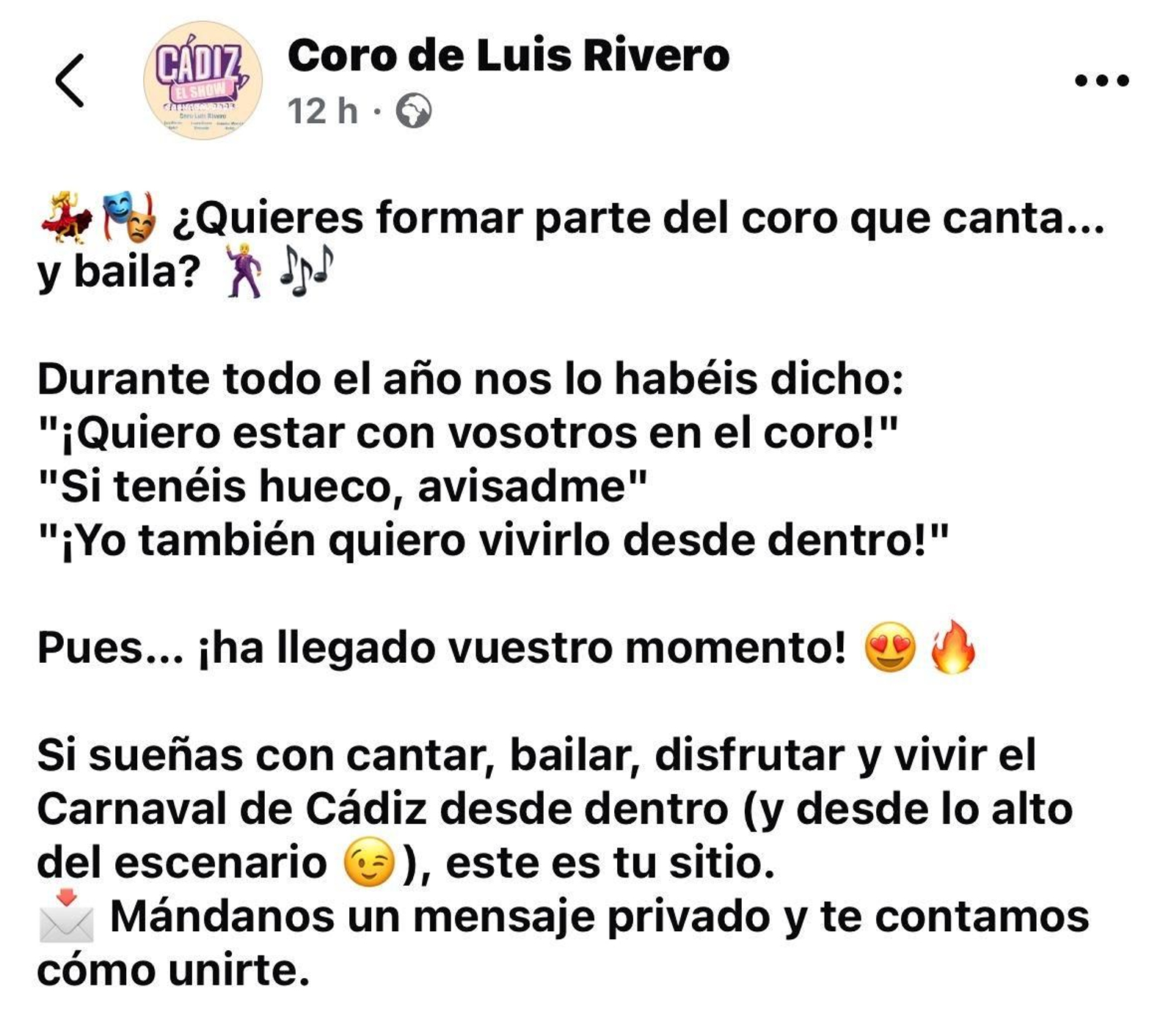 Casting corista