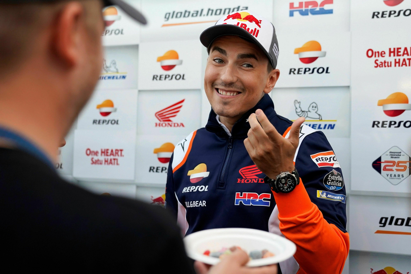 Jorge Lorenzo, al mal tiempo buena cara.