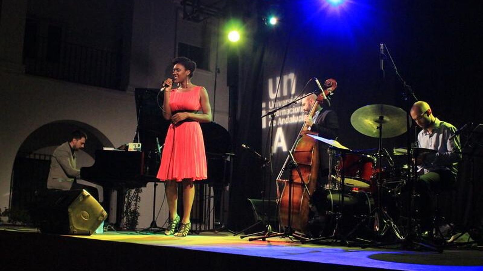 Tricia Evy, estrella del Jazz en la clausura de los Cursos de Verano 2016 el Campus de La Rábida, en los que colabora el Ayuntamiento de Palos de la Frontera.
