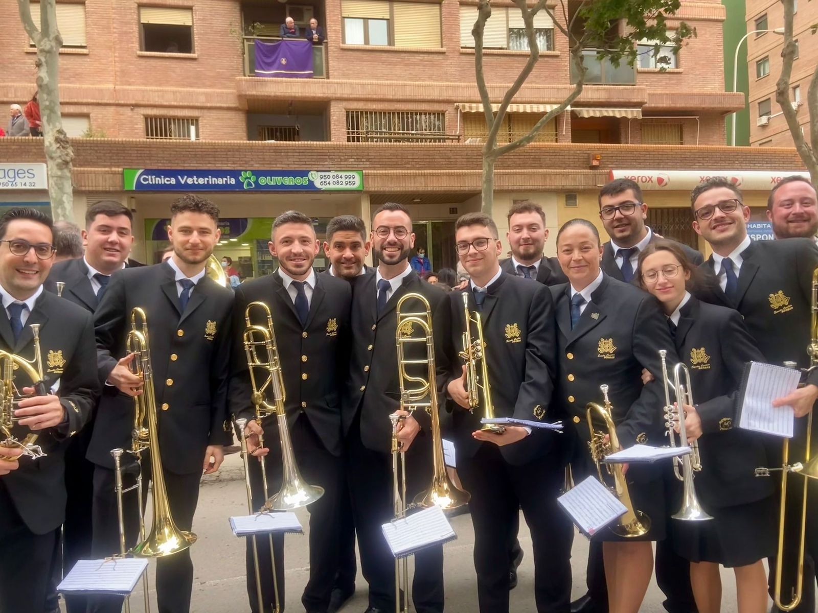 Imágenes de la estación de penitencia de la Hermandad de Pasión de Almería