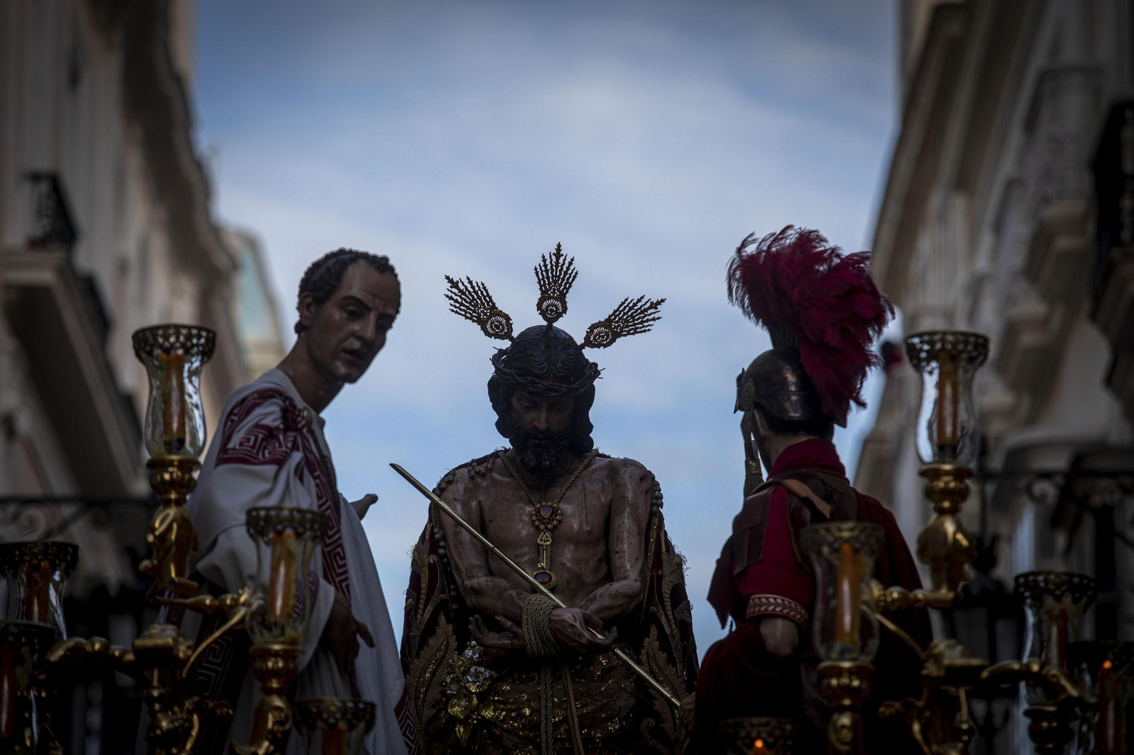 Las imágenes de la cofradía de Ecce-Homo en la Semana Santa de Cádiz 2022