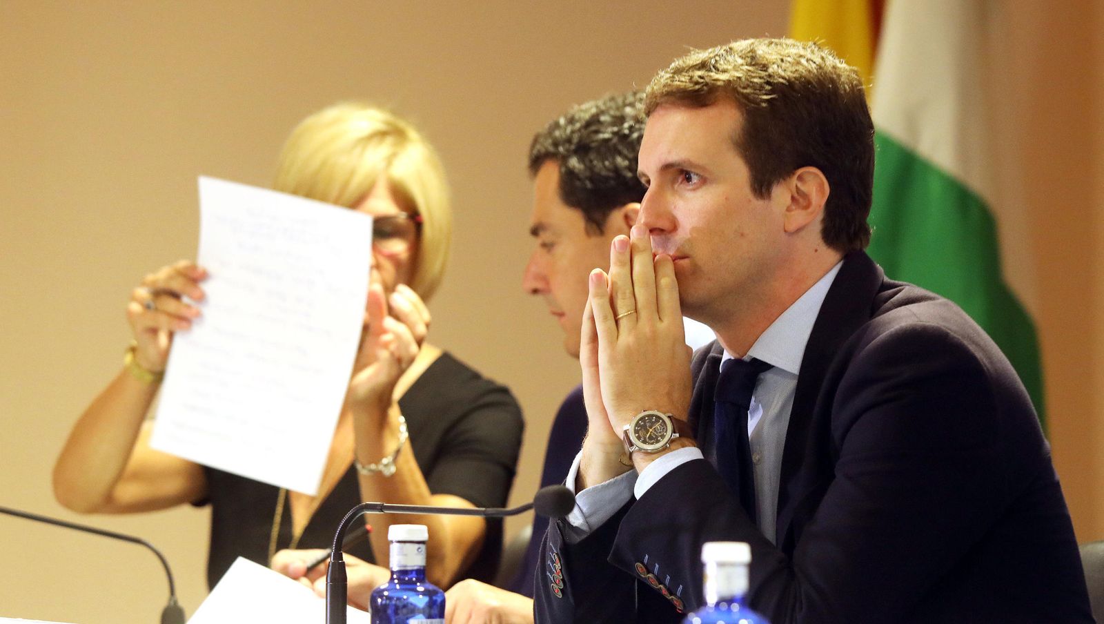 Pablo Casado, durante el acto de ayer en Jerez.