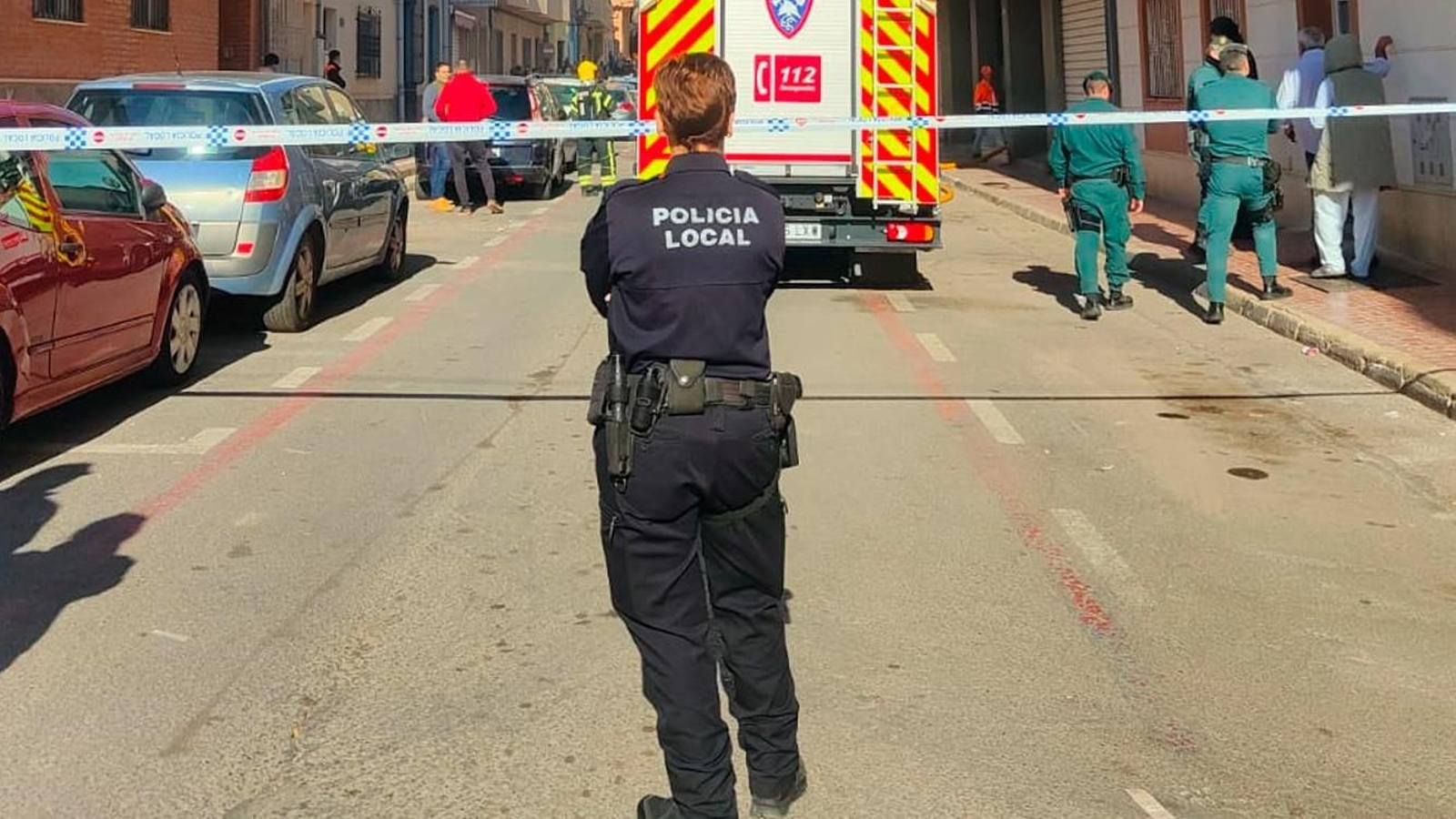 Control de la Policía Local para arrestar a los responsables del hurto.