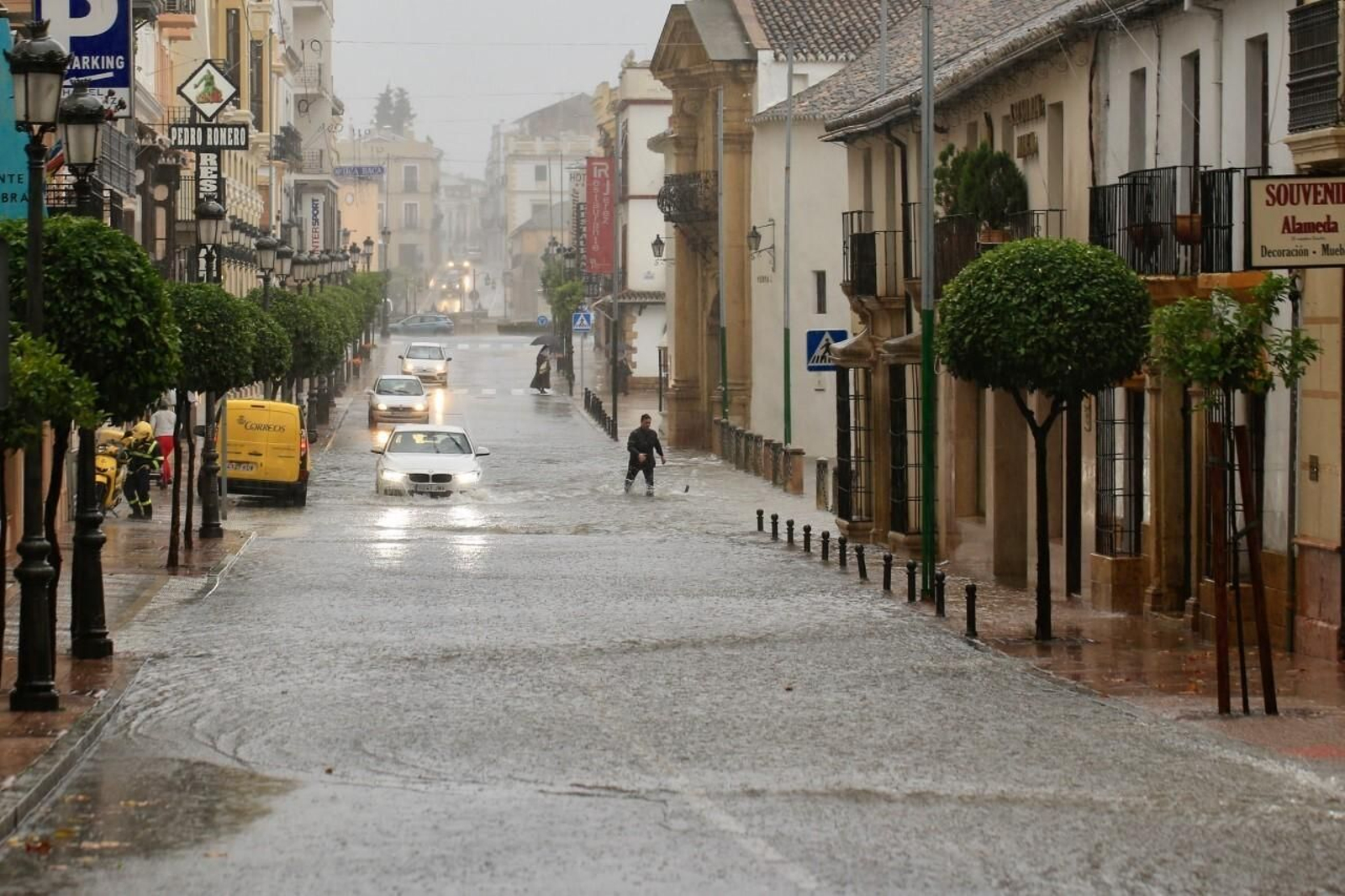 El temporal de lluvia y viento en Ronda