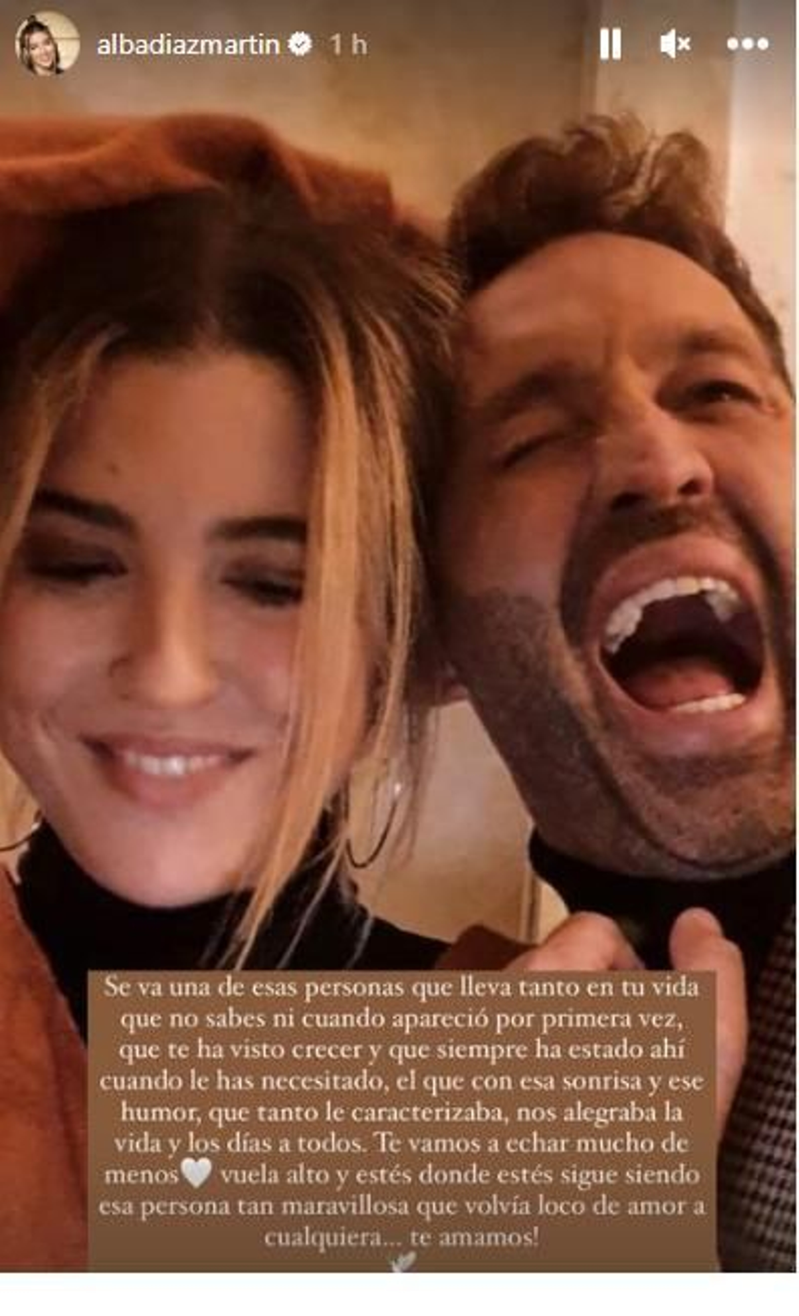 La despedida de Alba Díaz a Cristo Báñez.