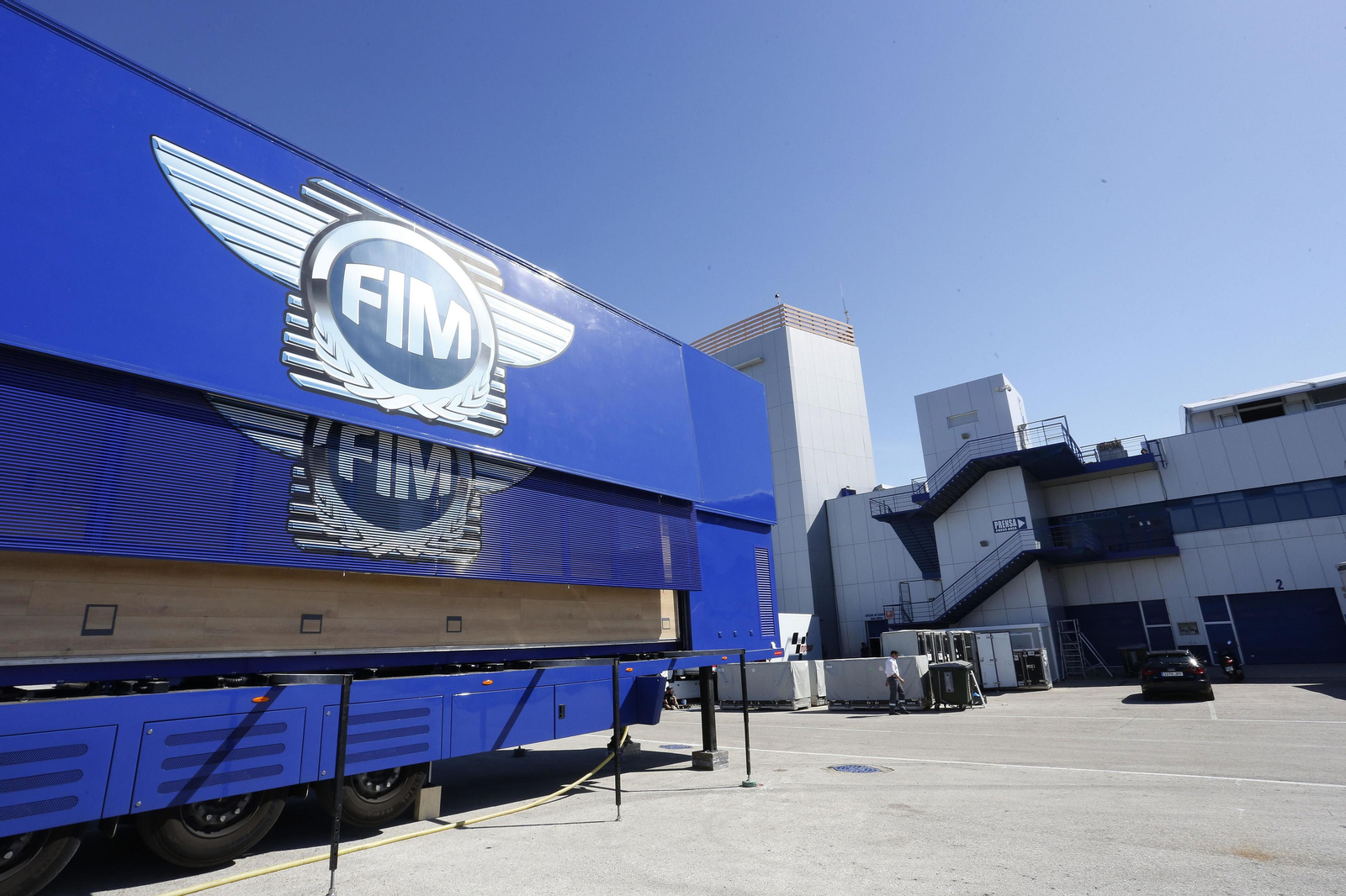 Los ‘motorhome’ ya están instalados en la zona de paddock,