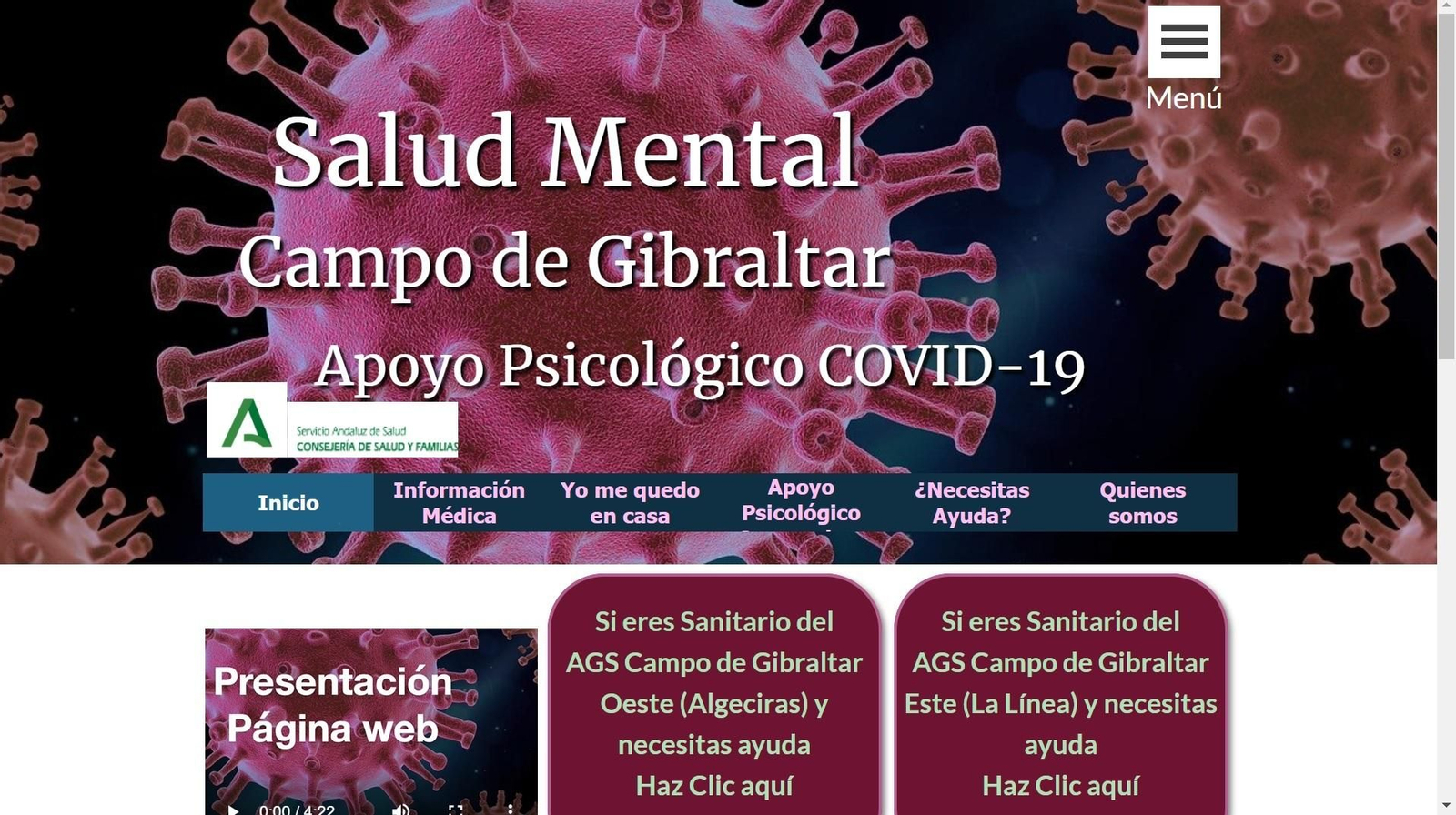 Web de la Unidad de Salud Mental del Campo de Gibraltar
