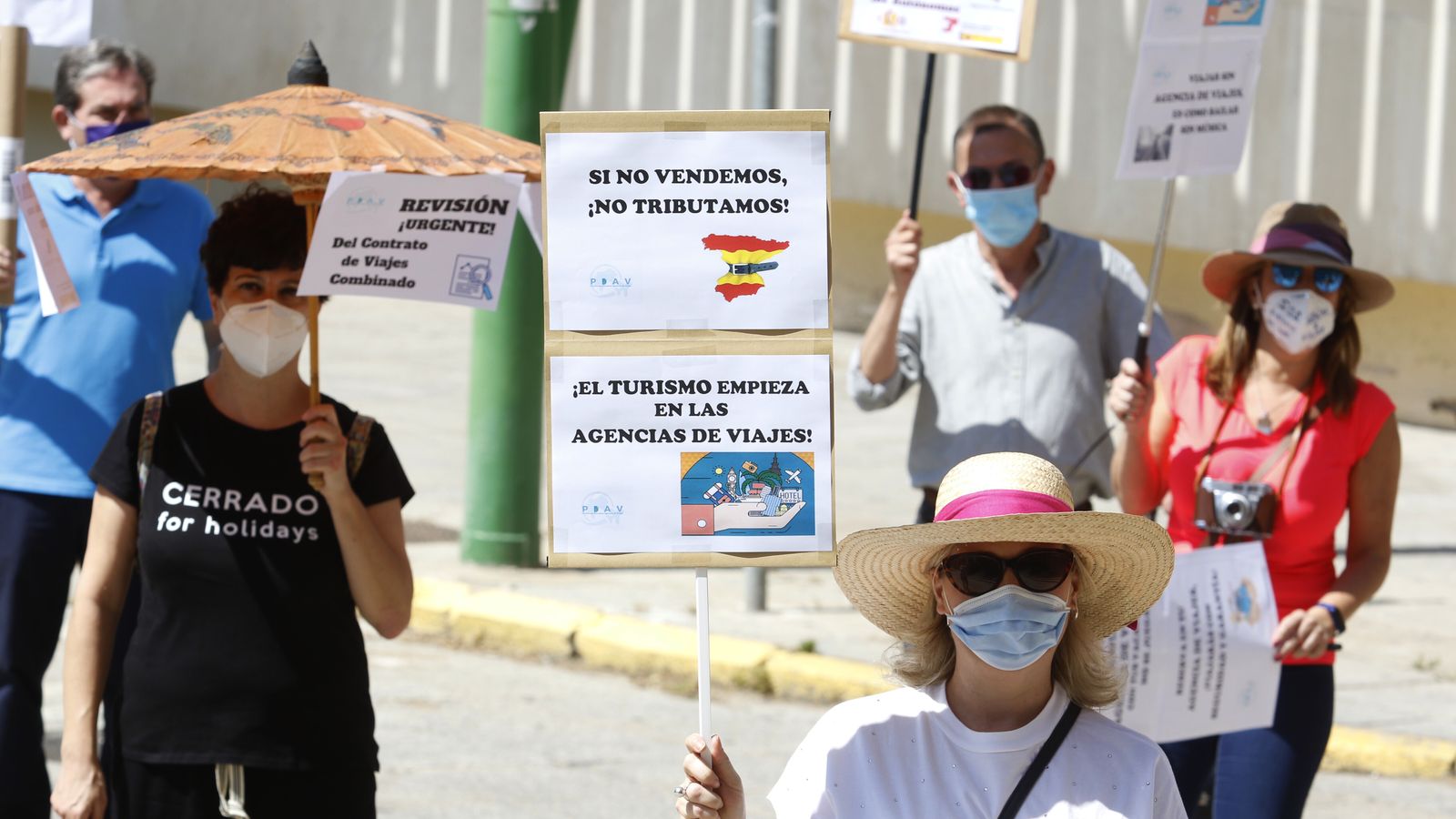 Detalle de la protesta.