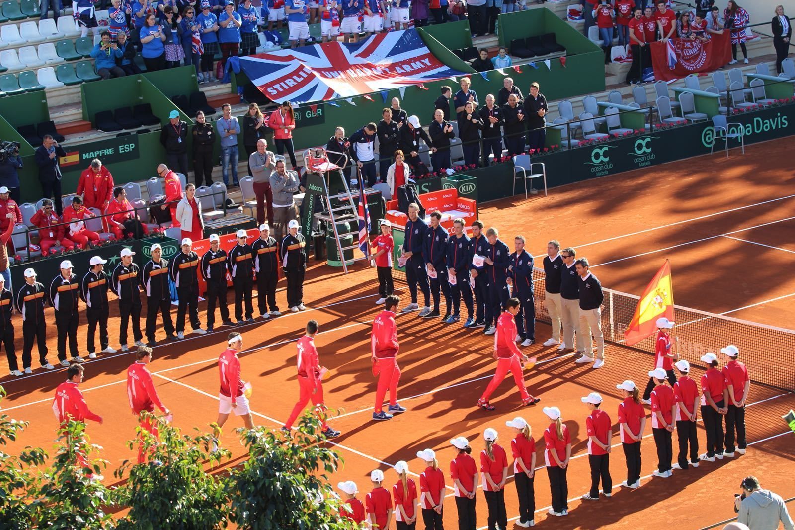 Un momento de la celebración del a Copa Davis en Marbella.