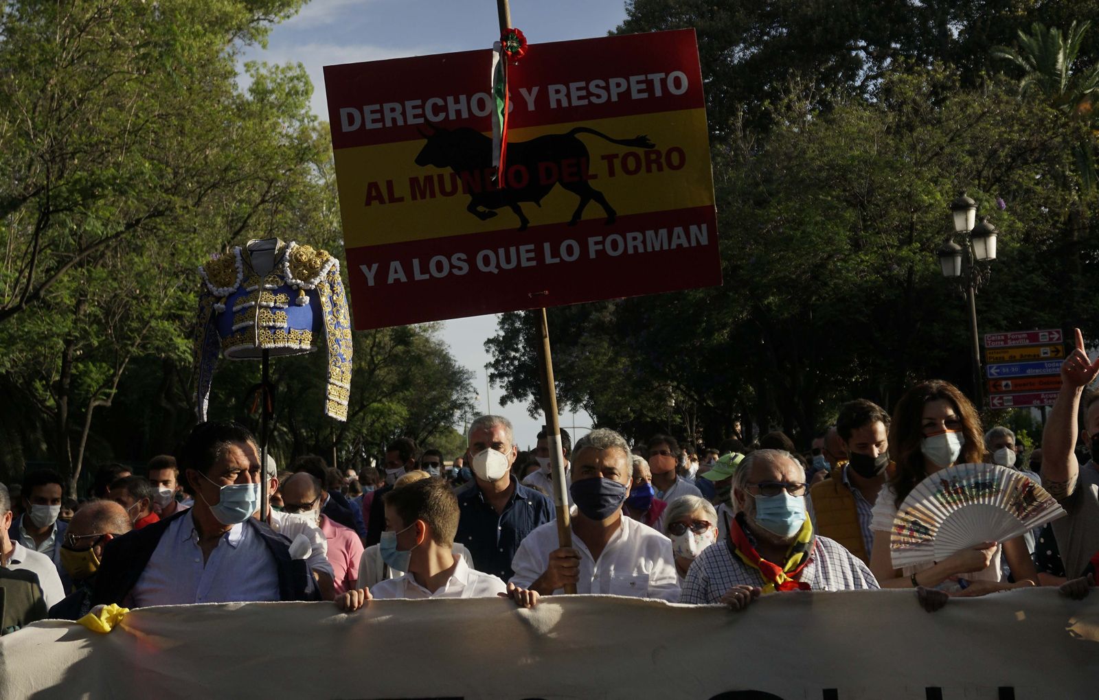 Las imágenes de la manifestación en favor de la tauromaquia