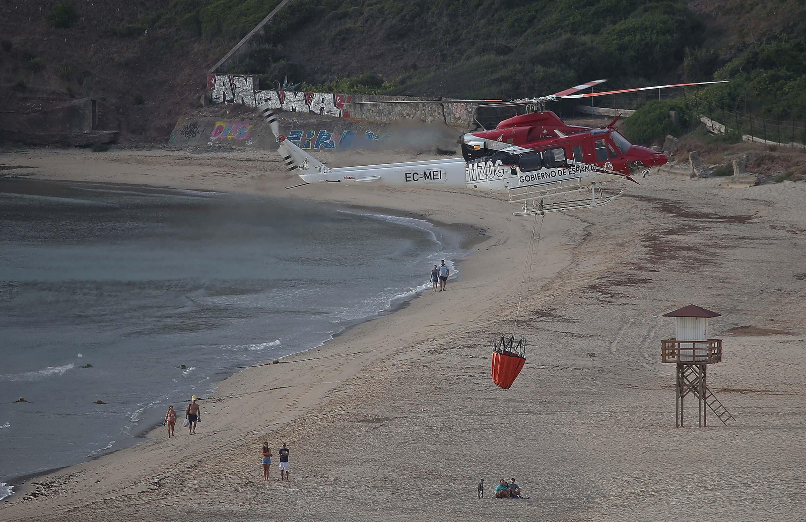 El incendio forestal  de Algeciras, en imágenes