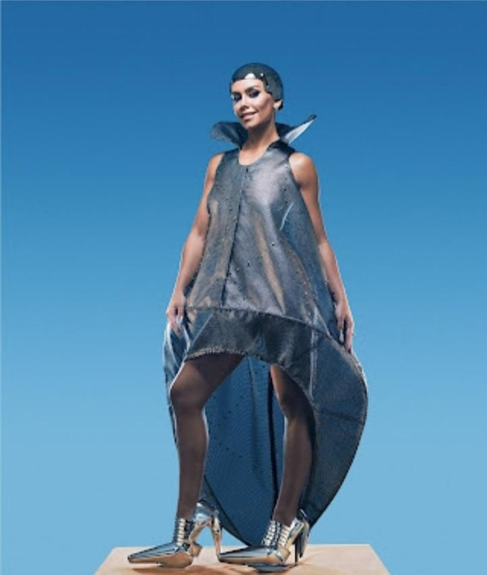 Vista frontal del vestido de Manuel Piña lucido por Cristina Pedroche