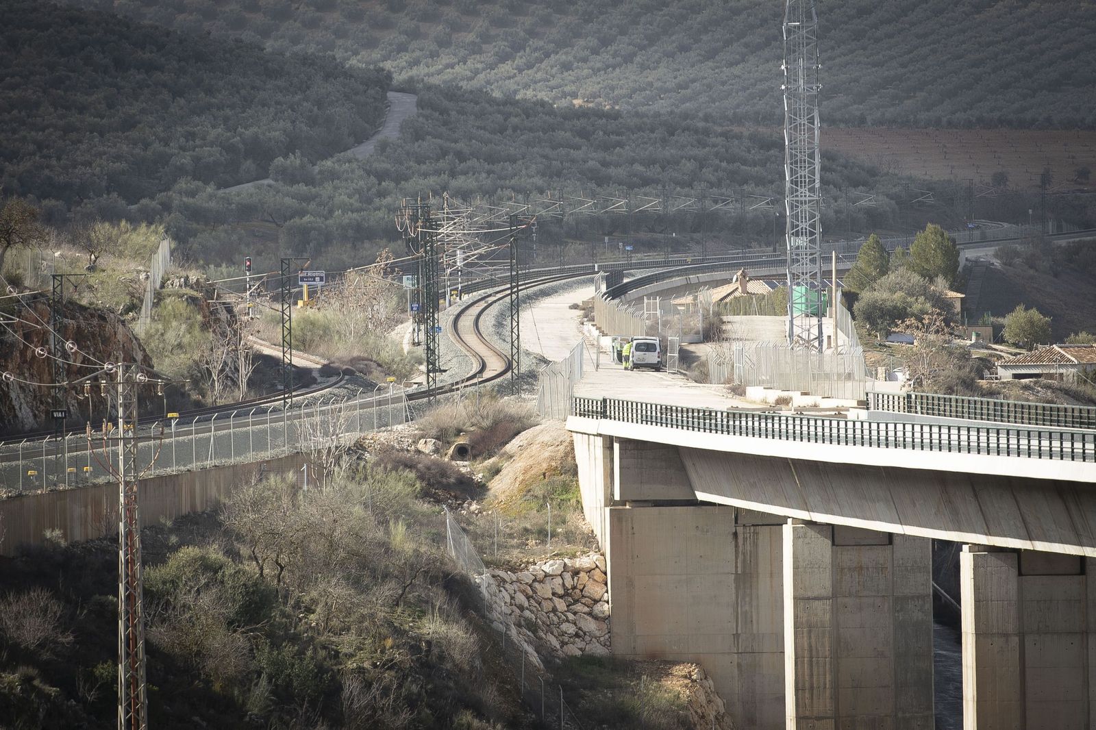 Obras en el tramo de Riofrío de la Variante de Loja